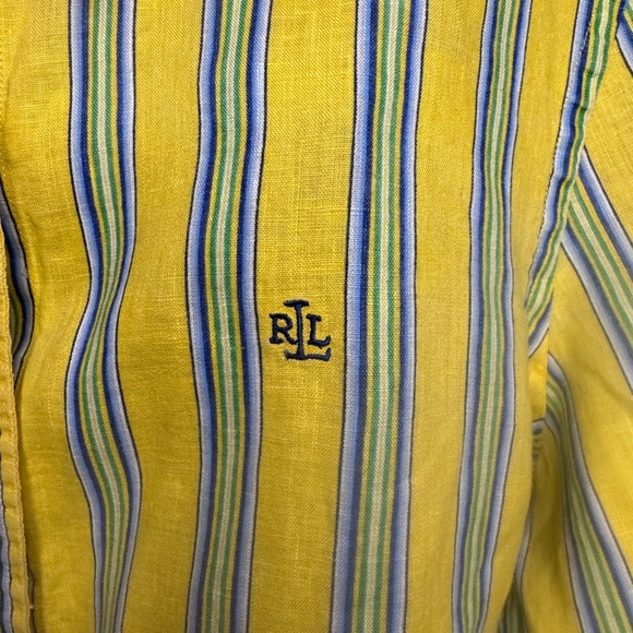 Ralph Lauren 💯 Linen 3/4 Sleeve Top - Picture 4 of 8